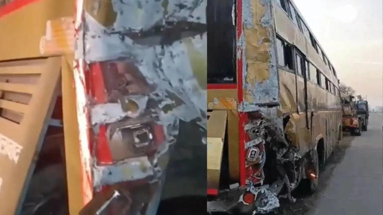 Six killed on Yamuna Expressway as container truck mows down bus ...