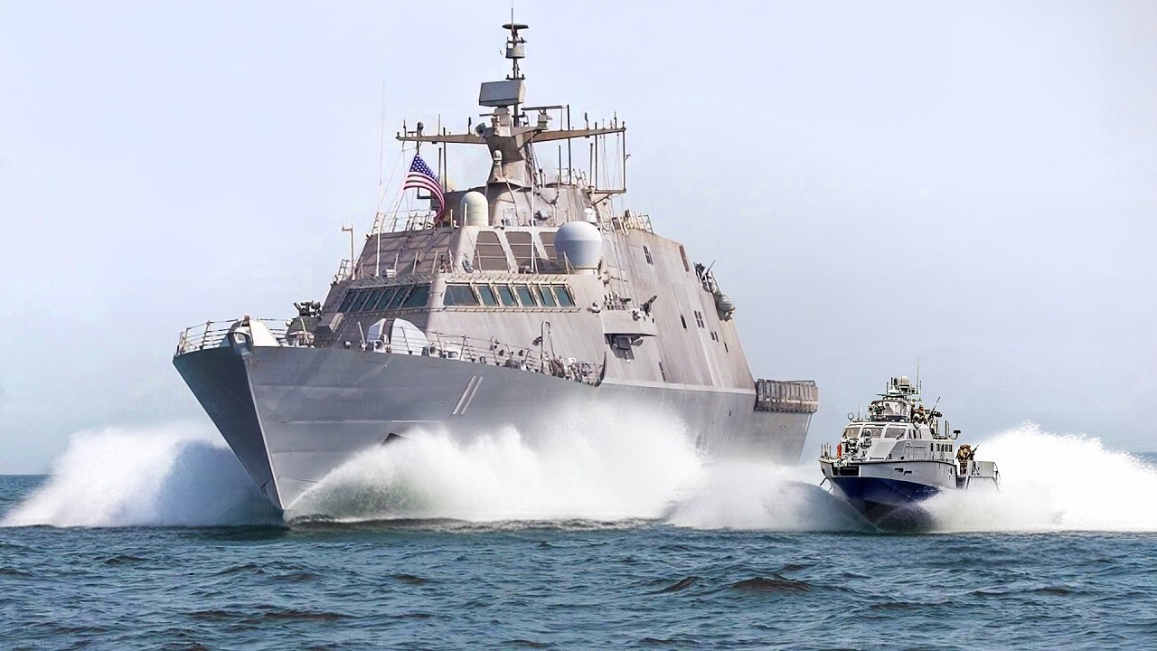 How a US Navy warship patrols the seas at high speed