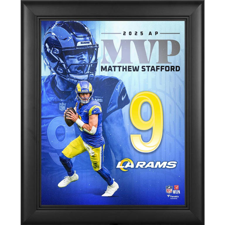 Celebrate the new NFL MVP with Matthew Stafford LA Rams gear