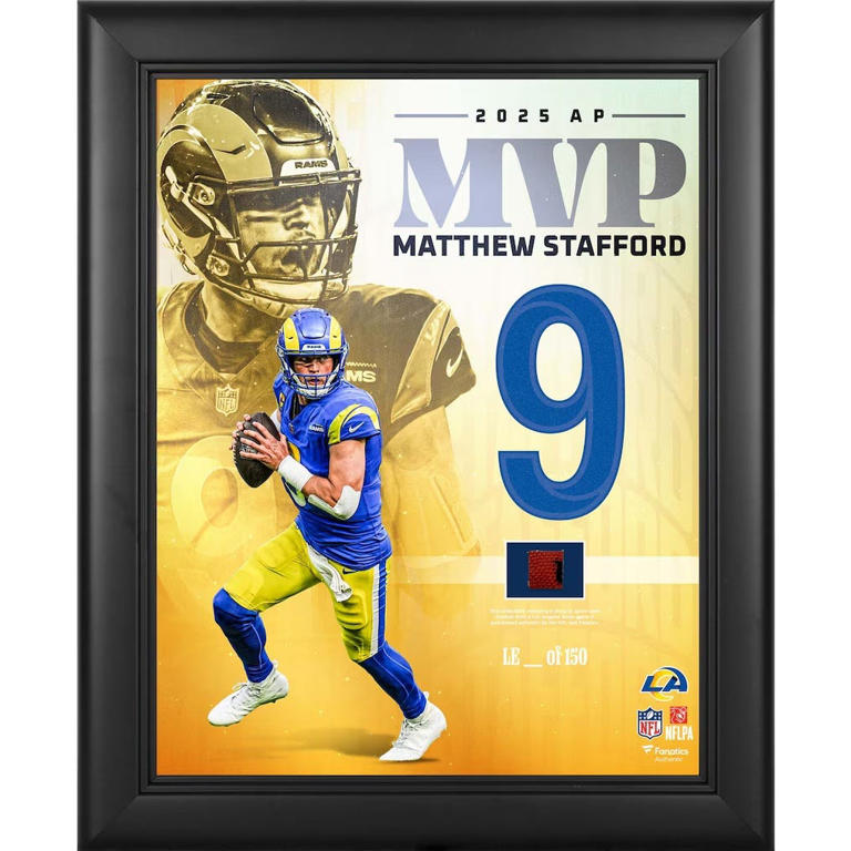 Celebrate the new NFL MVP with Matthew Stafford LA Rams gear