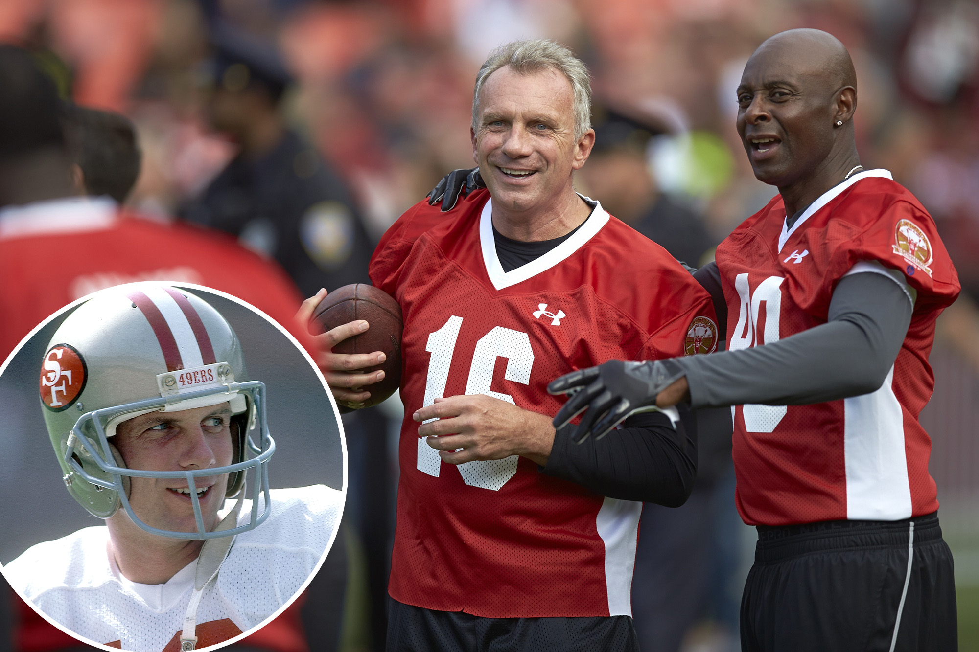Jerry Rice raises eyebrows with Joe Montana comment: 'If he was a female'