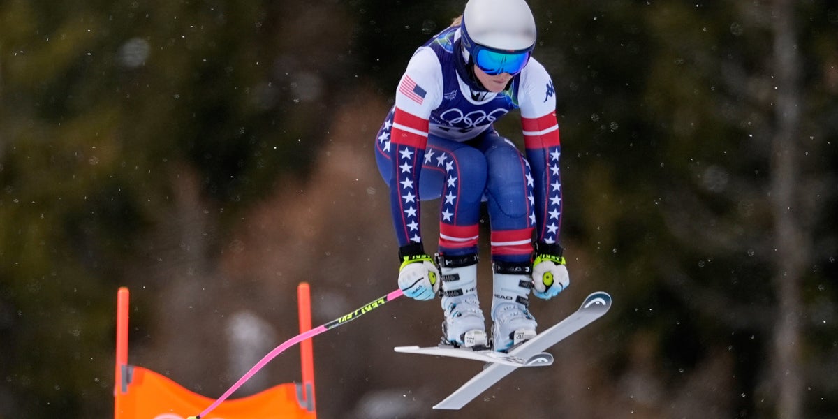 Lindsey Vonn takes another downhill training run and ... whoa<br><br>