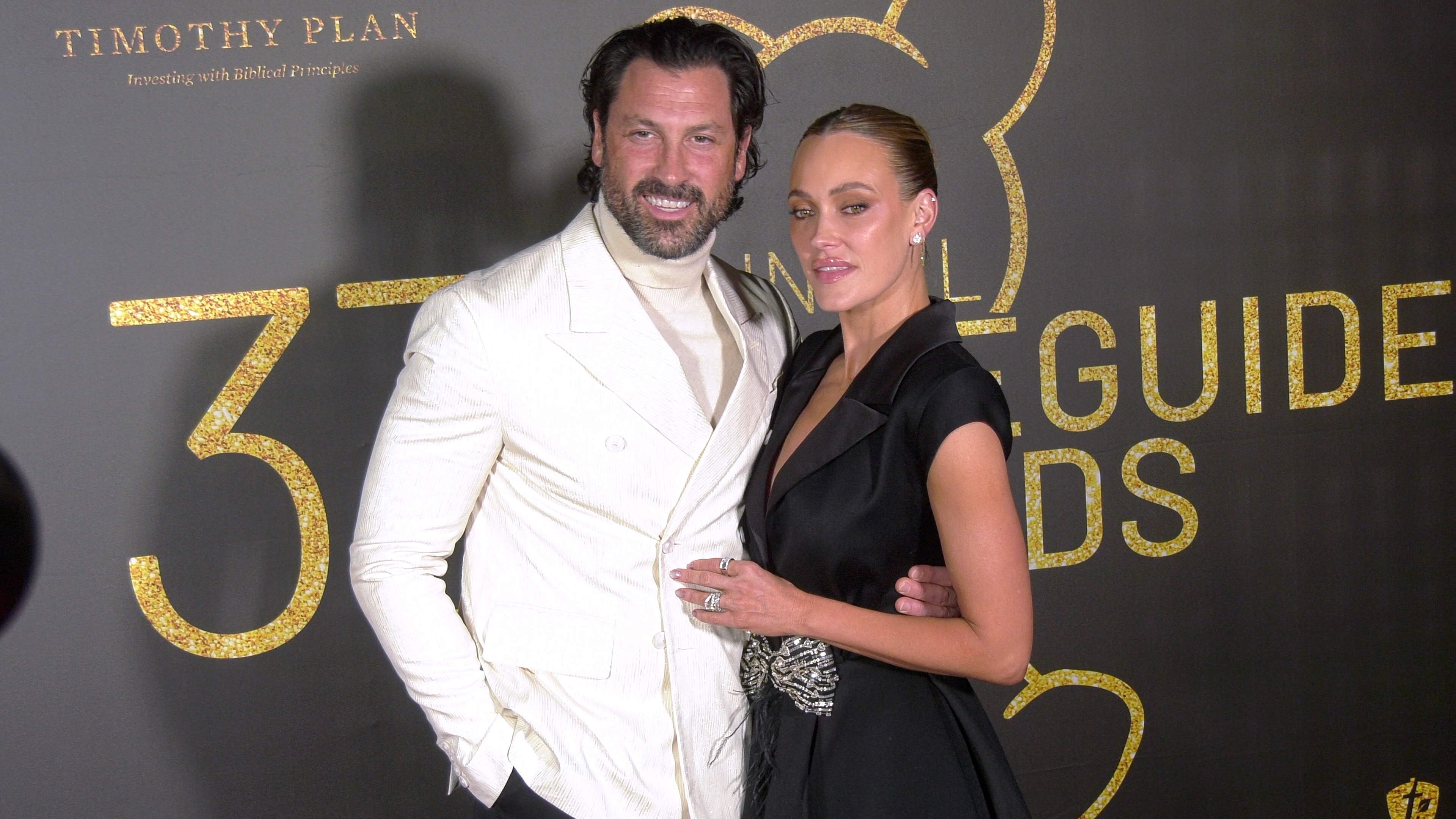 Maksim Chmerkovskiy and Peta Murgatroyd on the red carpet at the 33rd ...