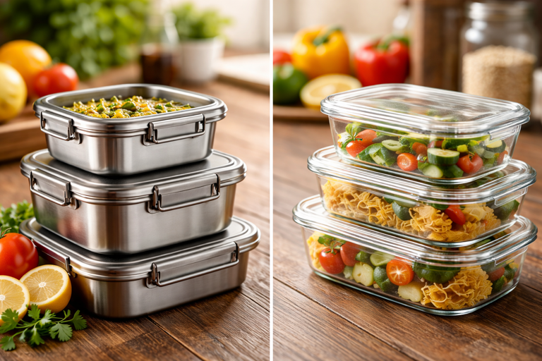 Steel container vs glass container: Which is safer for food storage?