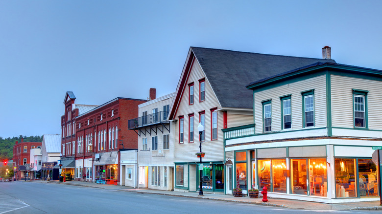 Buildings in downtown Farmington, Maine