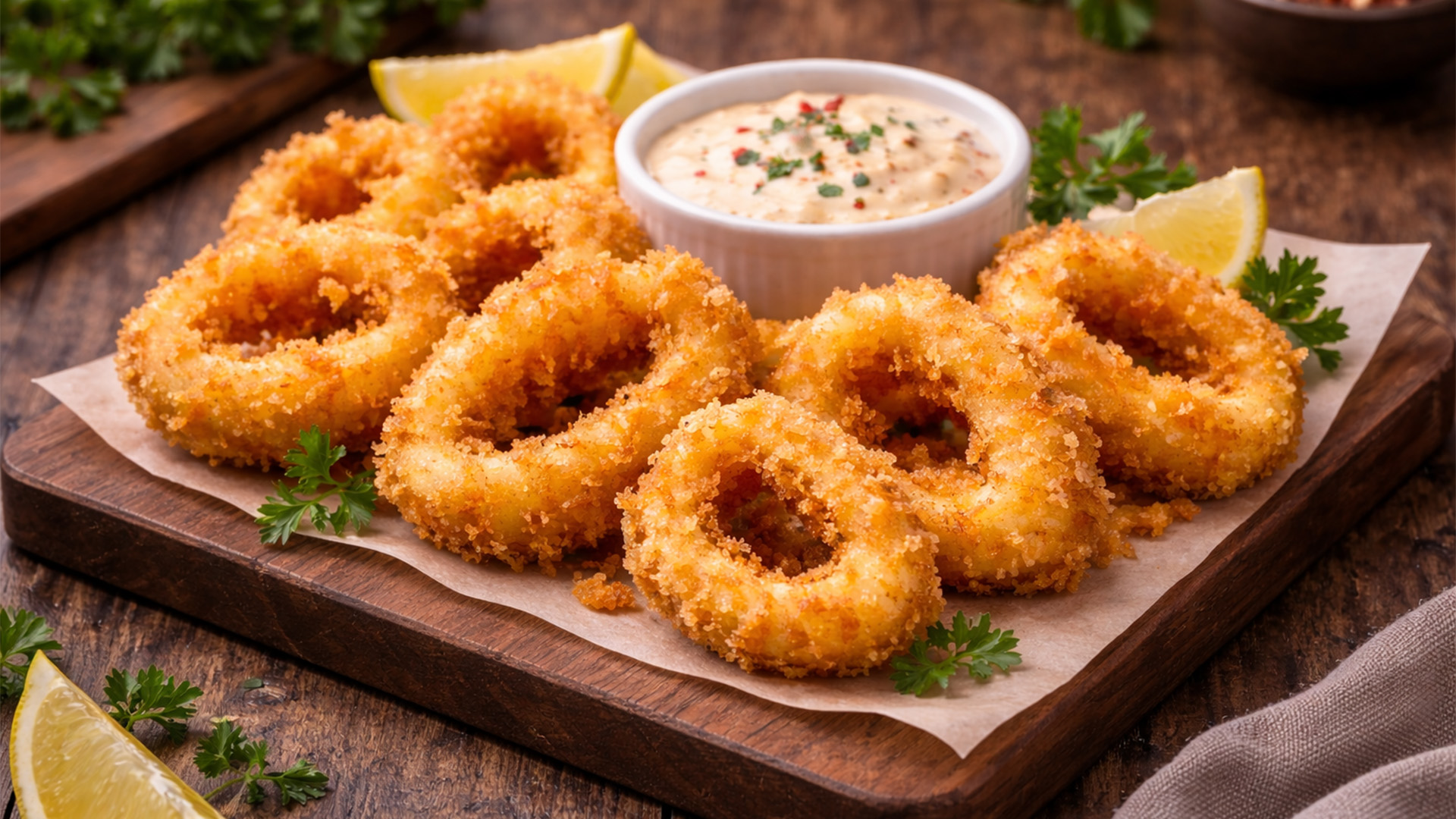 Easy crispy calamari with simple ingredients