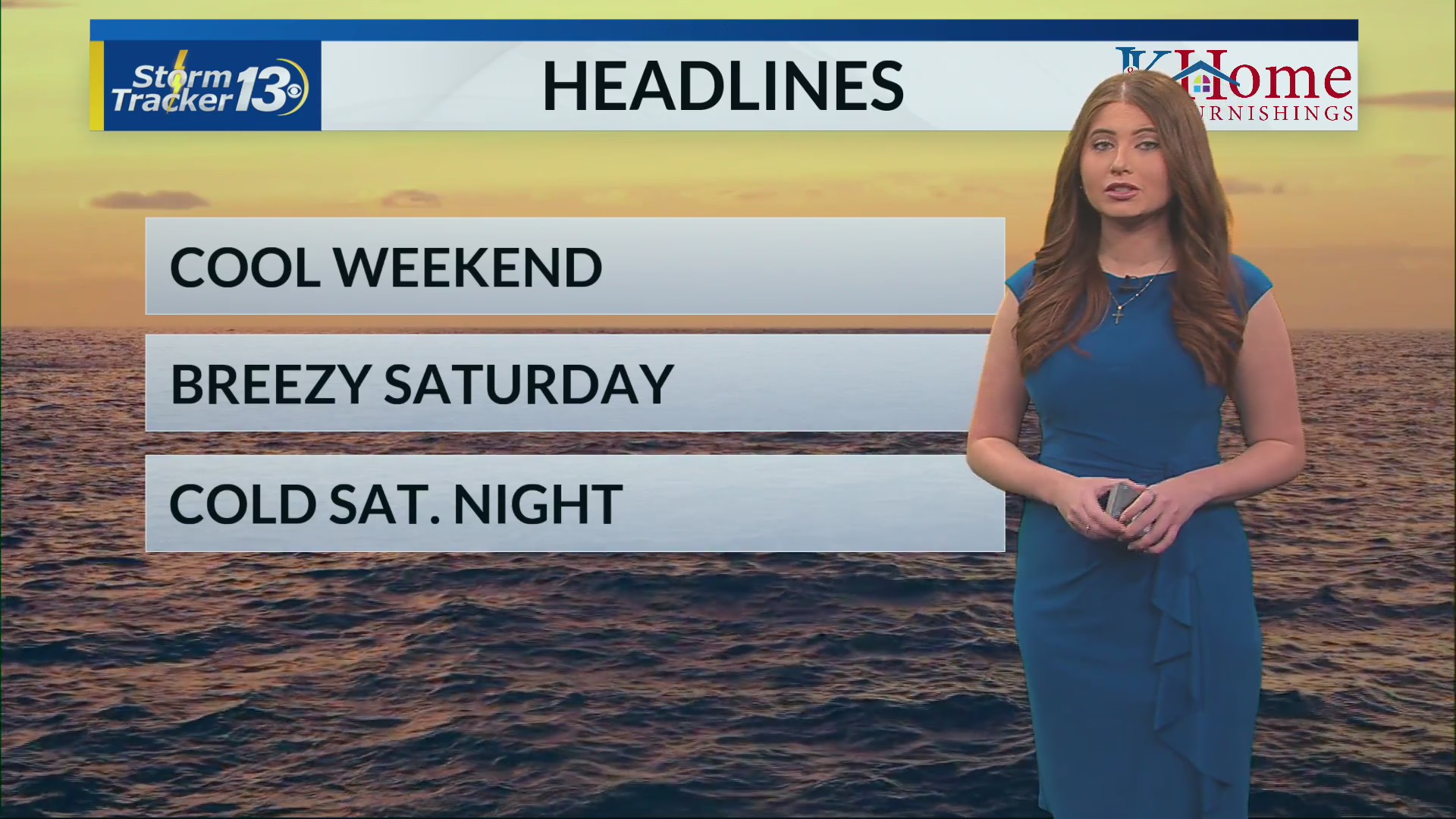 Breezy and cold Saturday