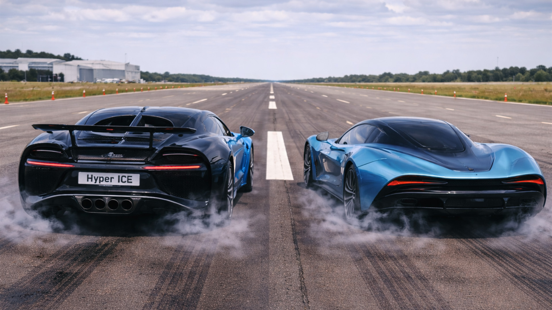 McLaren Speedtail vs Bugatti Chiron drag race