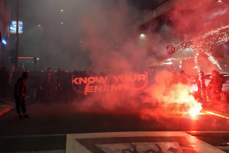 Protesters against Milan Winter Olympics clash with police