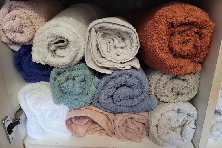 My grandma's simple towel storage trick is a game-changer