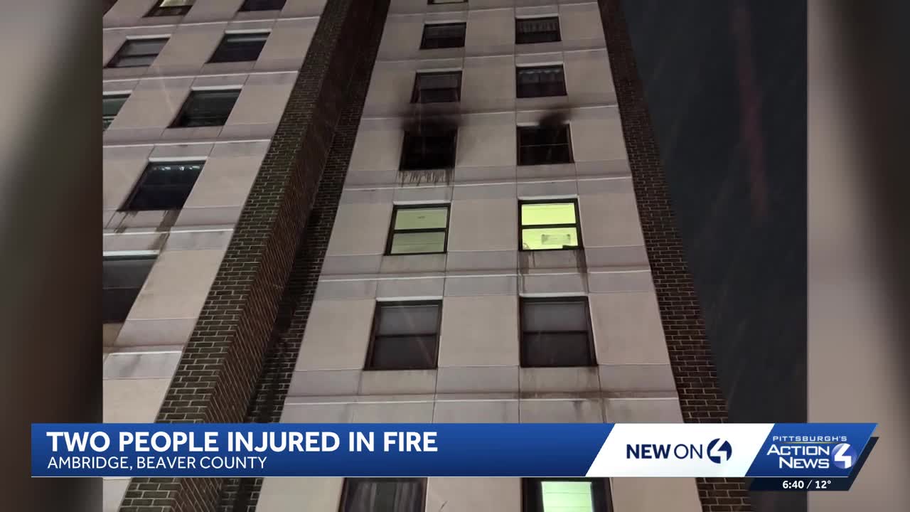 High-rise apartment fire sends at least 1 to hospital in Beaver County