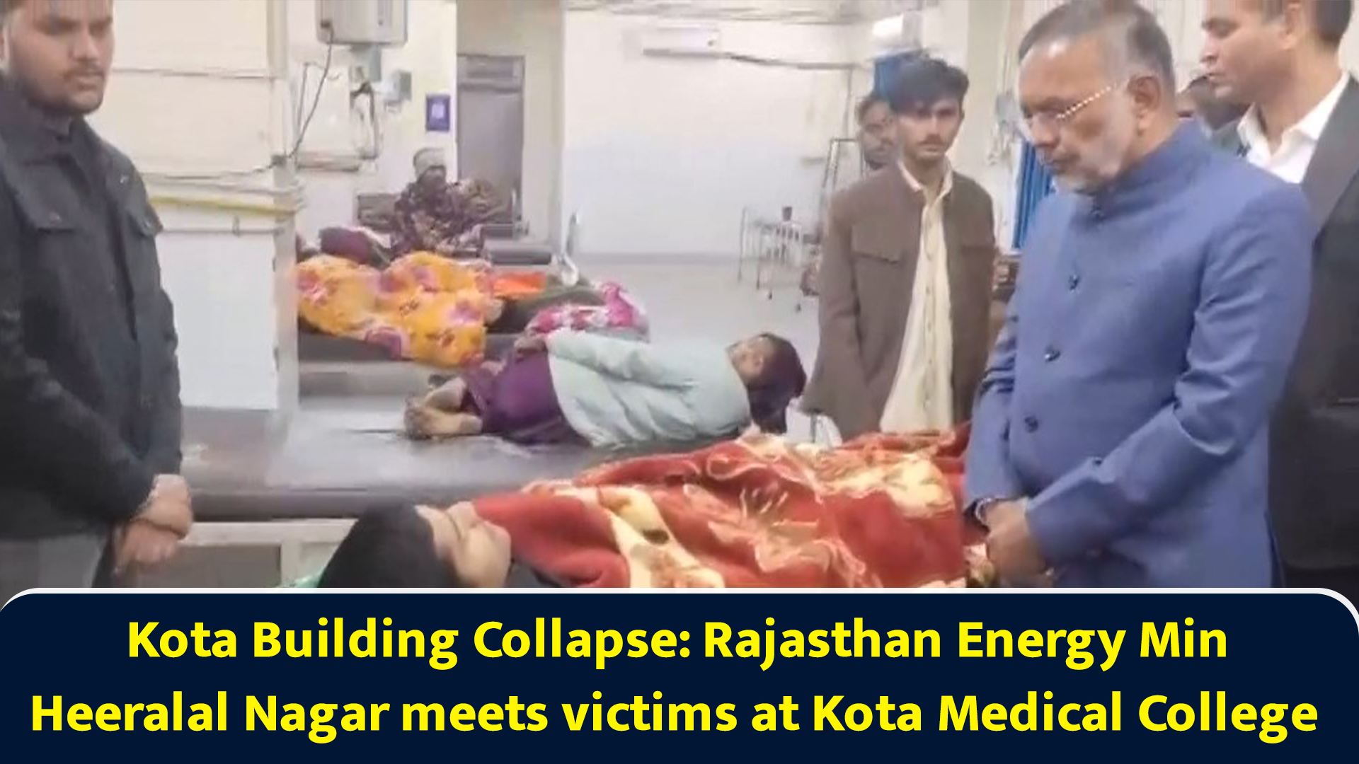 Kota Building Collapse Rajasthan Energy Min Heeralal Nagar meets
