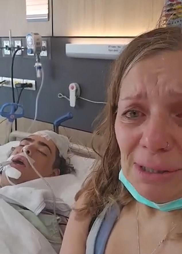 Brit mum breaks down at her son's hospital bedside after he was injured ...