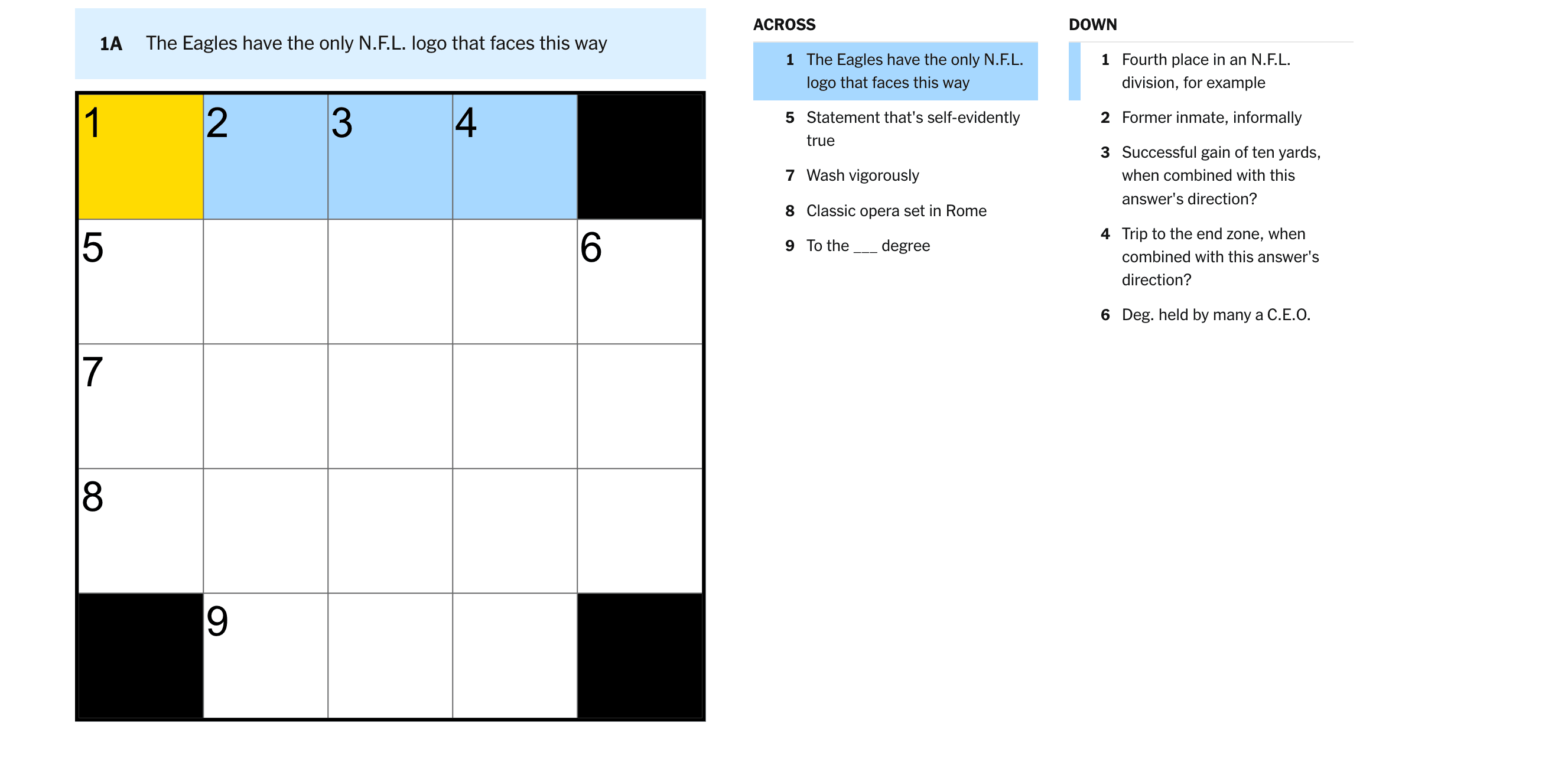 NYT mini crossword hints, clues and answers for Sunday, February 8, 2026