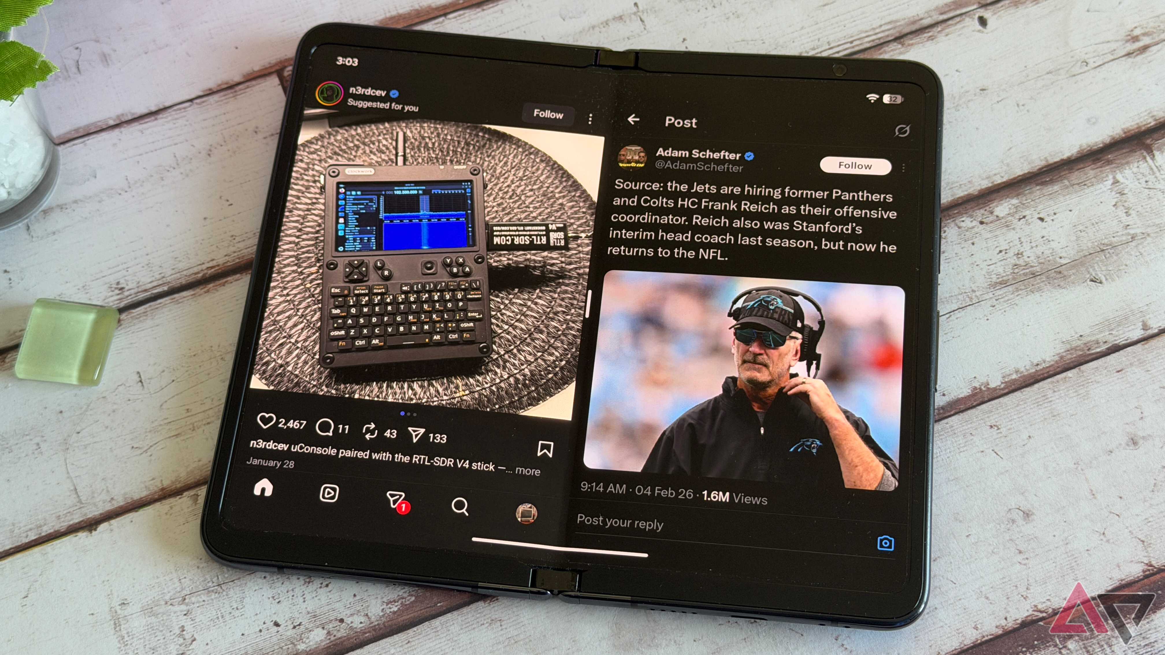 Multitasking displayed on the Google Pixel Fold