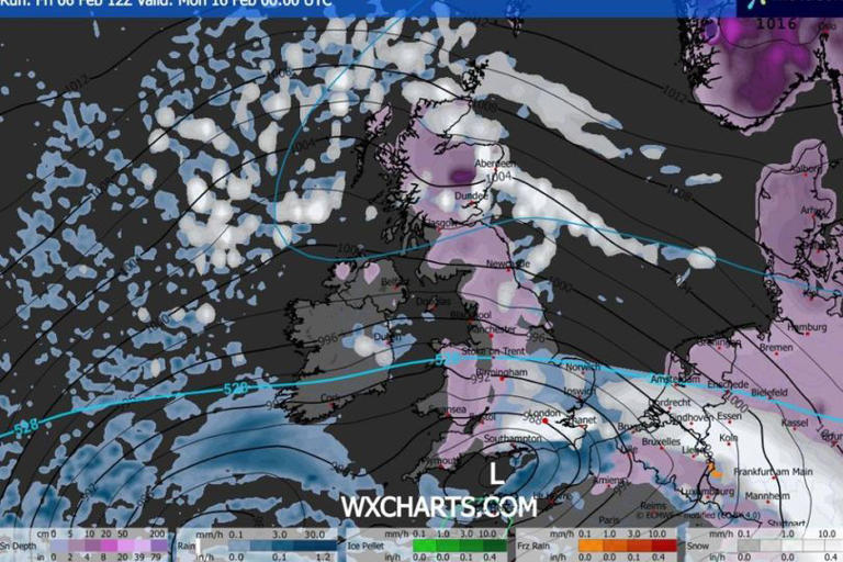 UK weather maps show five days of snow as Britain faces blizzard conditions