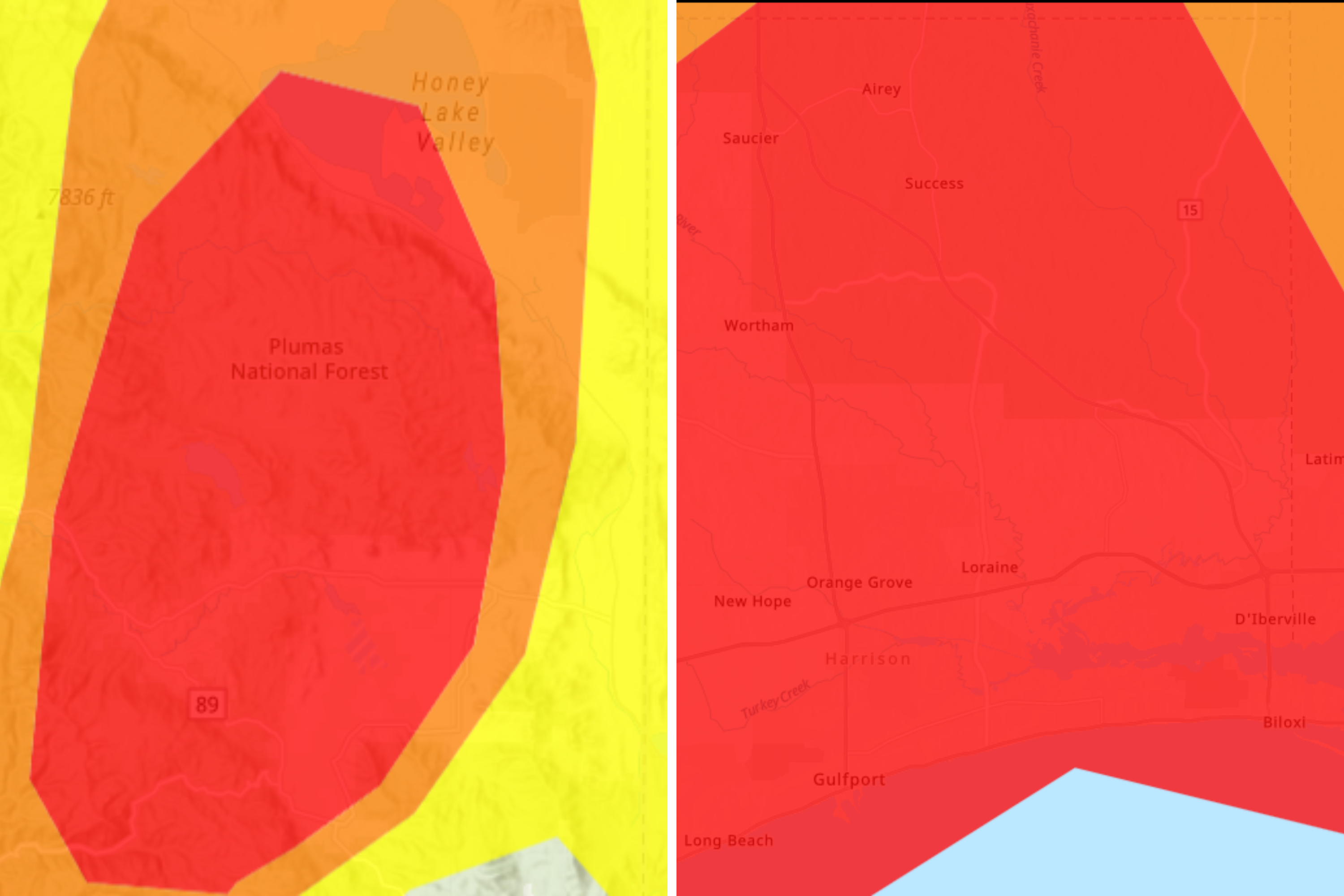 Thousands urged to stay inside in Mississippi, California<br><br>