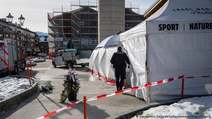 Memorial for Swiss bar blaze victims catches fire<br><br>