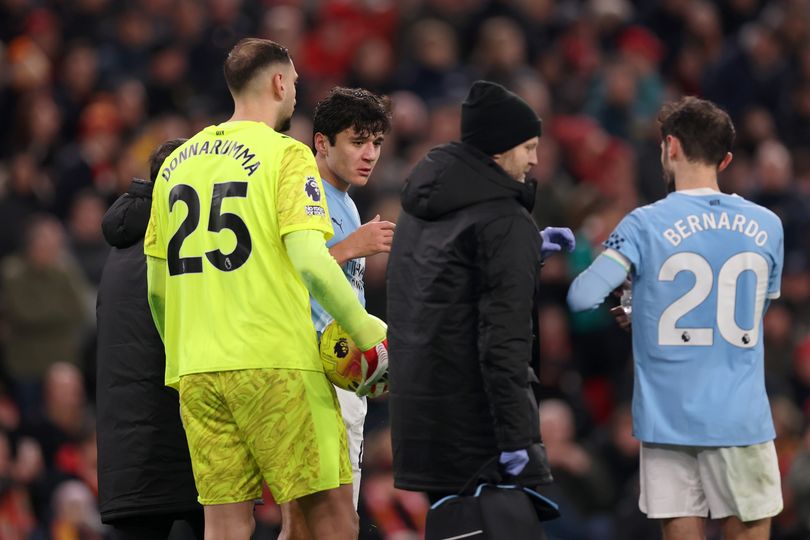 Manchester City used a concussion substitution to replace Khusanov against Liverpool