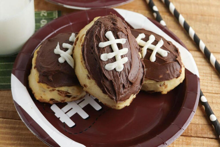 Easy Football Cinnamon Rolls