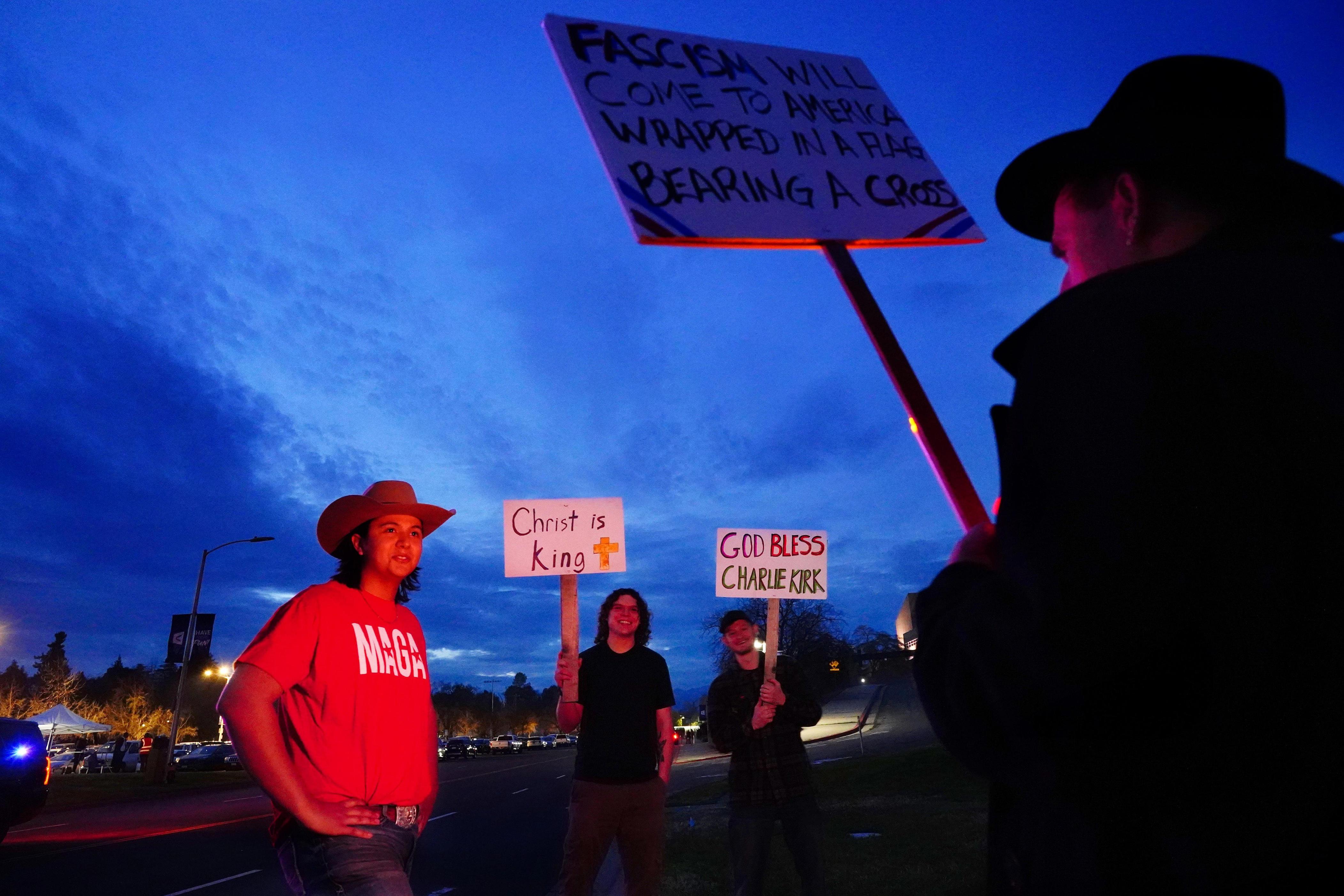 Redding protest targets Turning Point USA event that gets large crowd