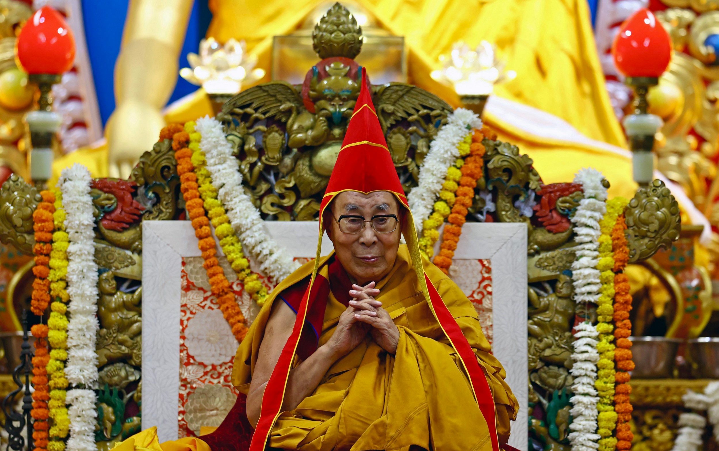 The Dalai Lama’s name appeared in multiple emails and in the index of a book titled ‘Massage for Dummies’ - AFP/Niharika Kulkarni