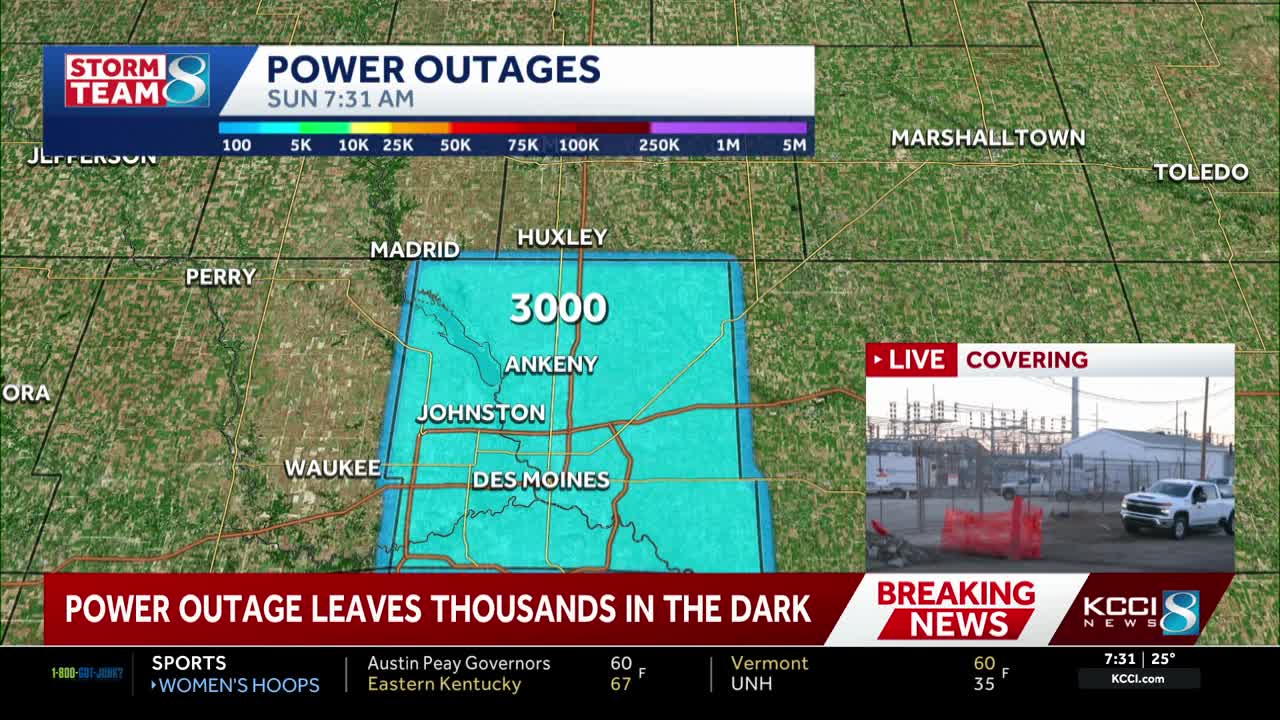 Power outage leaves thousands in the dark in downtown Des Moines Sunday ...