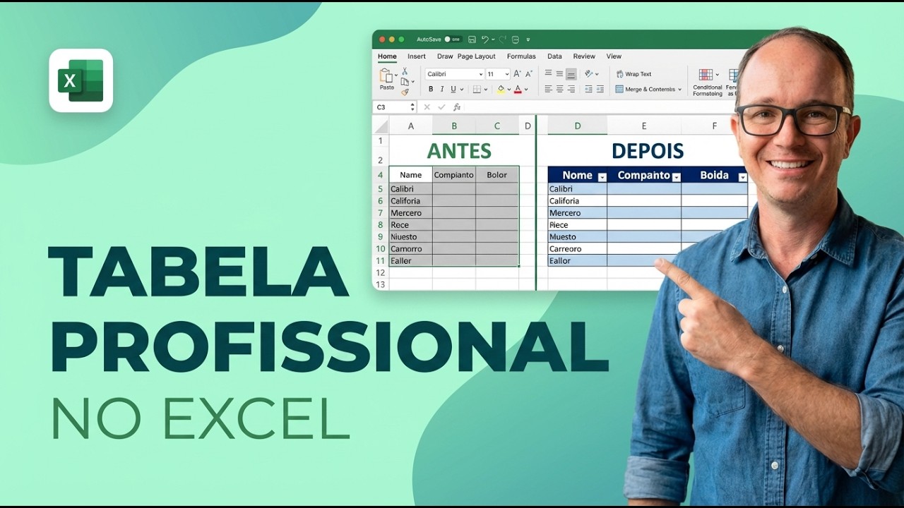 Como deixar sua tabela profissional no Excel com formatação passo a passo