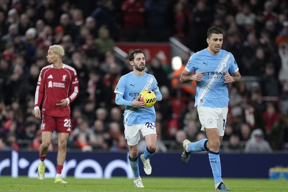 Bernardo Silva feared title race was over before Man City comeback at Liverpool<br>