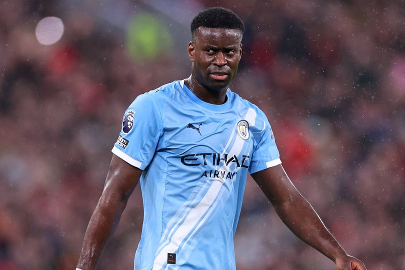 Marc Guehi looks on during Manchester City's game against Liverpool