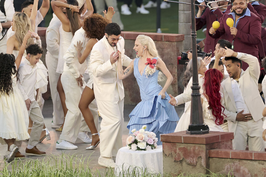 The wedding you saw during Bad Bunny's halftime show happened for real