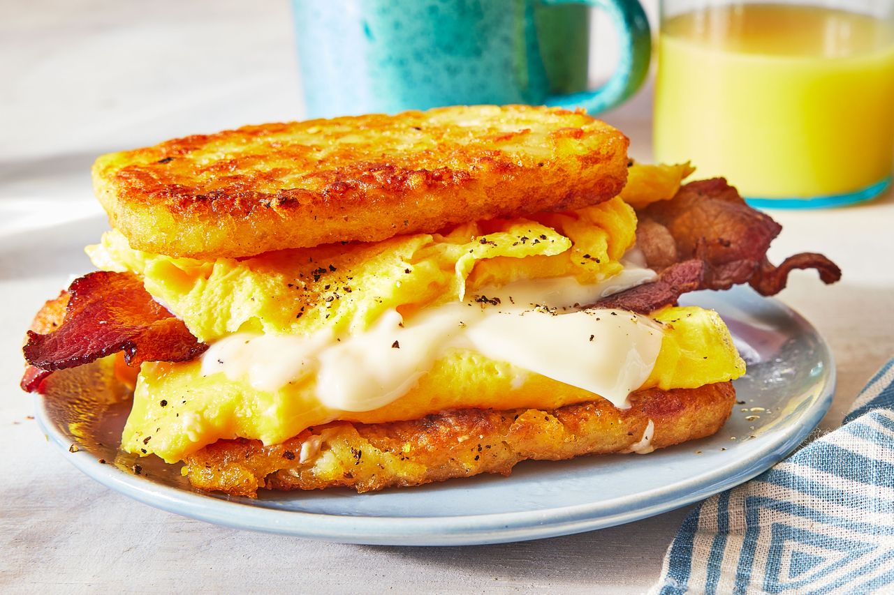 cowboy hash brown breakfast sandwich - southern living