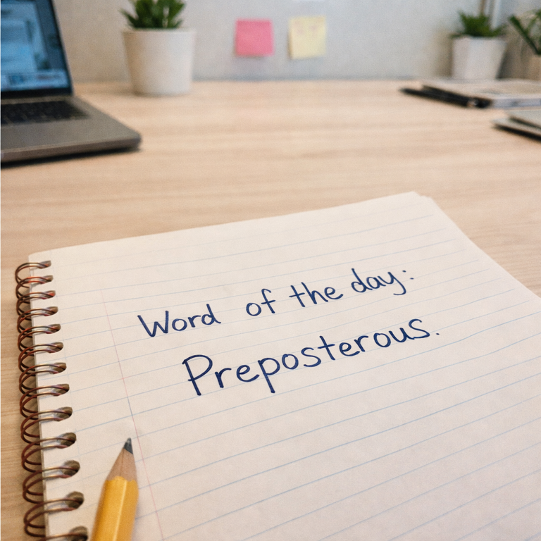 Word of the day: Preposterous