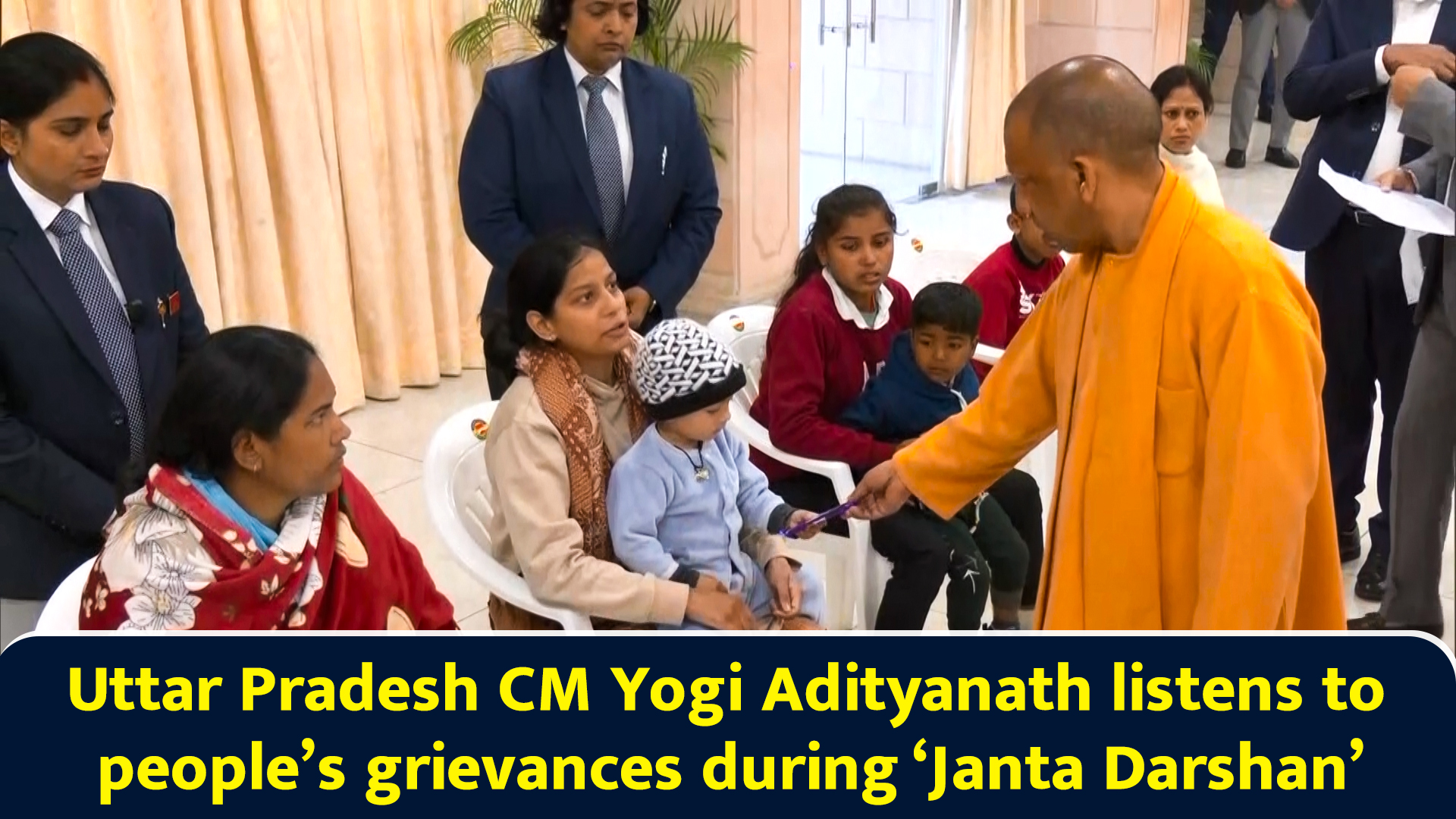 Uttar Pradesh CM Yogi Adityanath listens to people’s grievances during ...