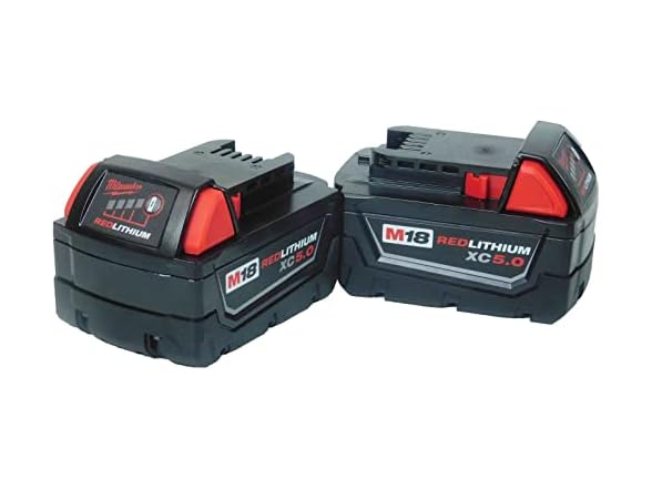 Milwaukee M18 RedLithium 5Ah Batteries&comma; &dollar;118 &lpar;was &dollar;269&rpar; at Walmart