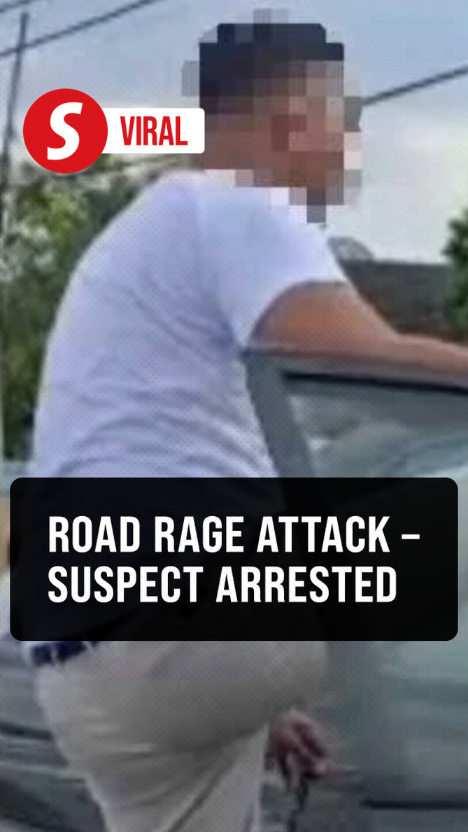 Caught on camera Man detained after road rage attack goes viral(02)