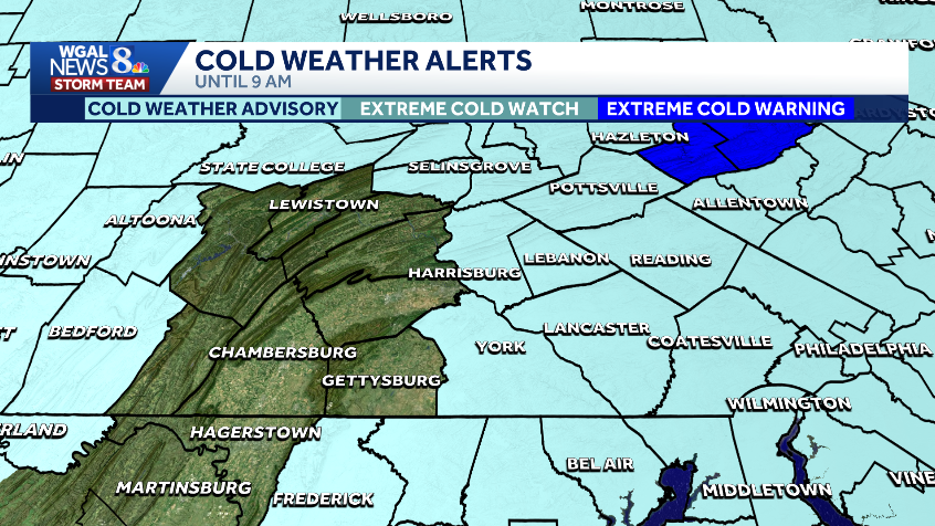 Cold weather advisory in effect for parts of the Susquehanna Valley