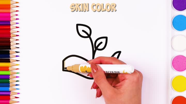 Learning colors through fun drawings