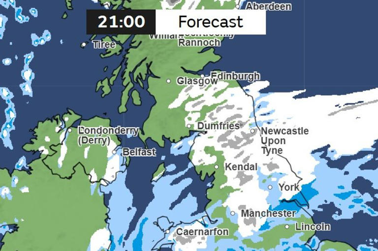 Met Office weather maps reveal where snow could fall across UK this week