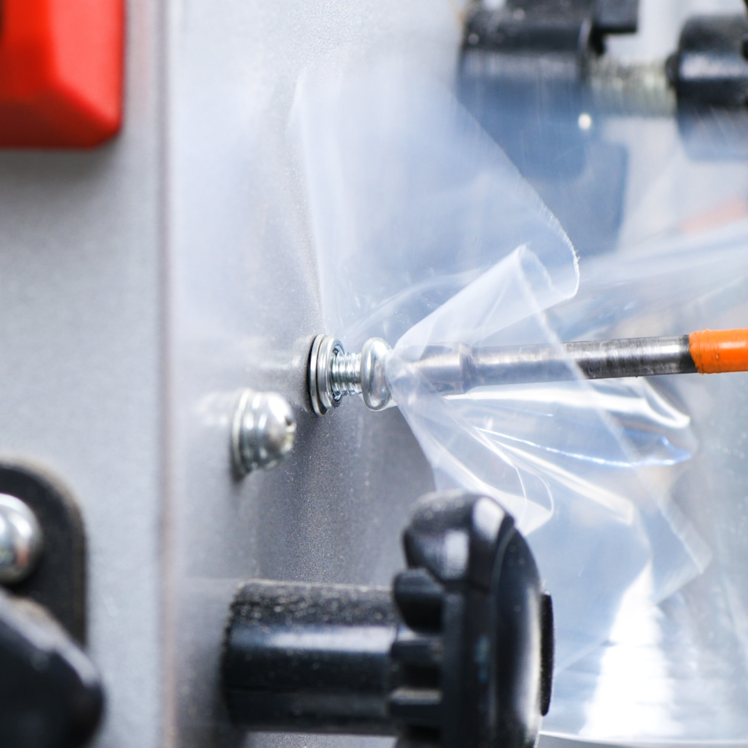 Clever way to protect surfaces while drilling