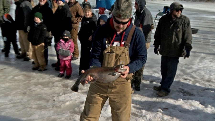 Iowa DNR holds annual trout release at Clay County park