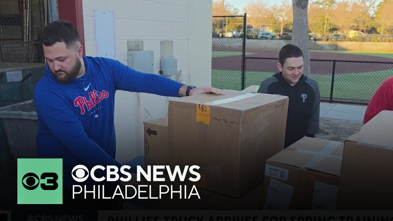 Phillies equipment and spring training gear arrives in Clearwater, Florida