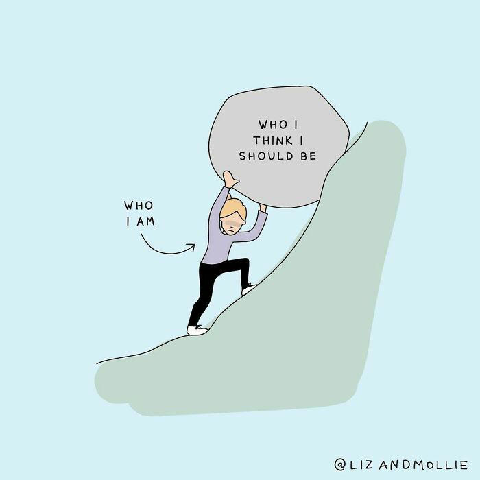 45 work and life struggles illustrated in comic-charts by Liz and Mollie