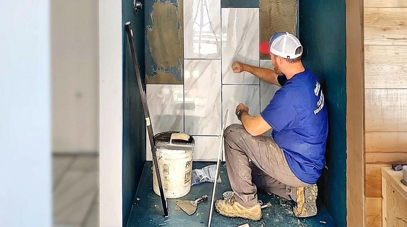 Starting the shower build in the new house
