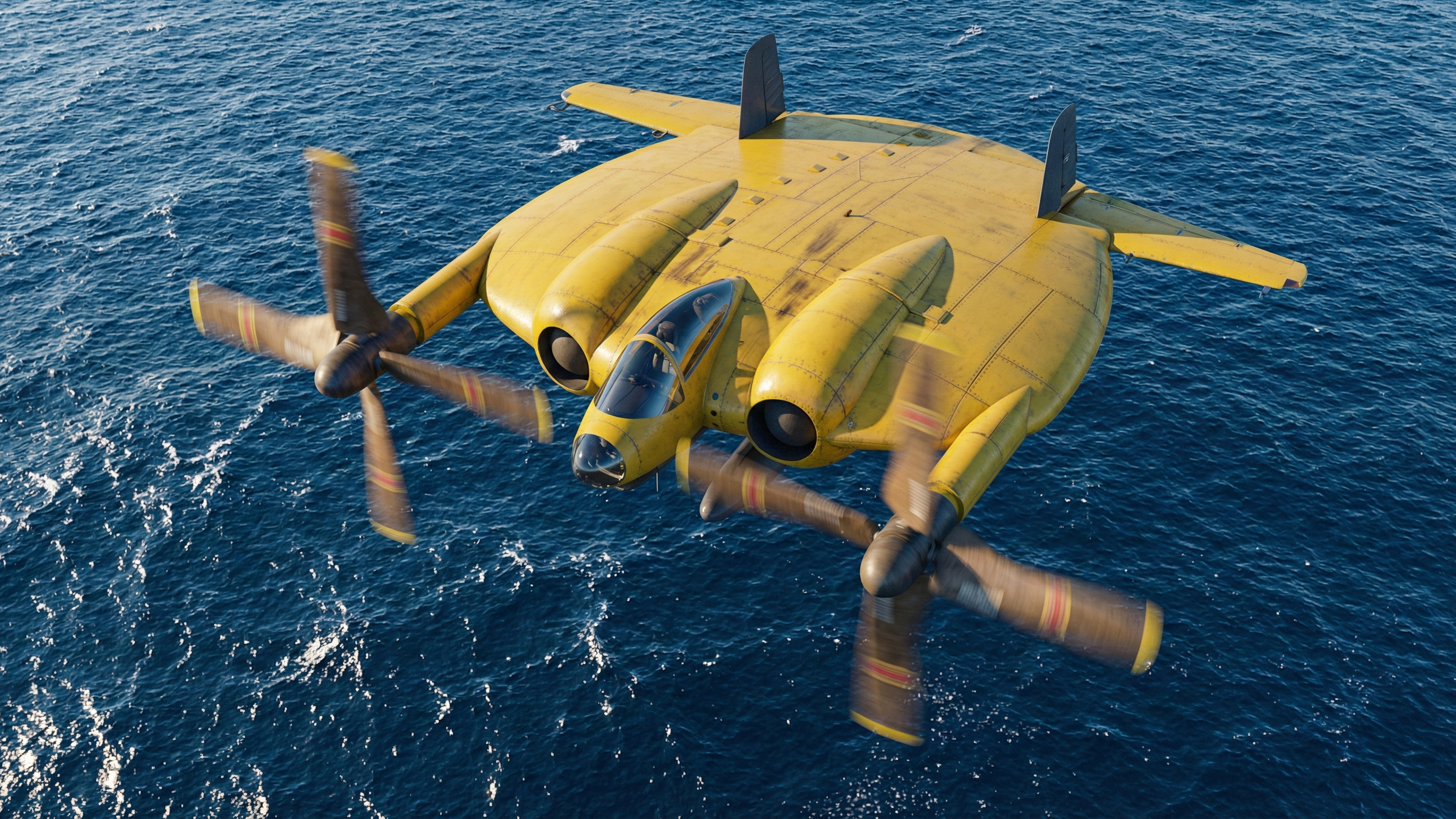 The flying pancake was designed to fly almost in place