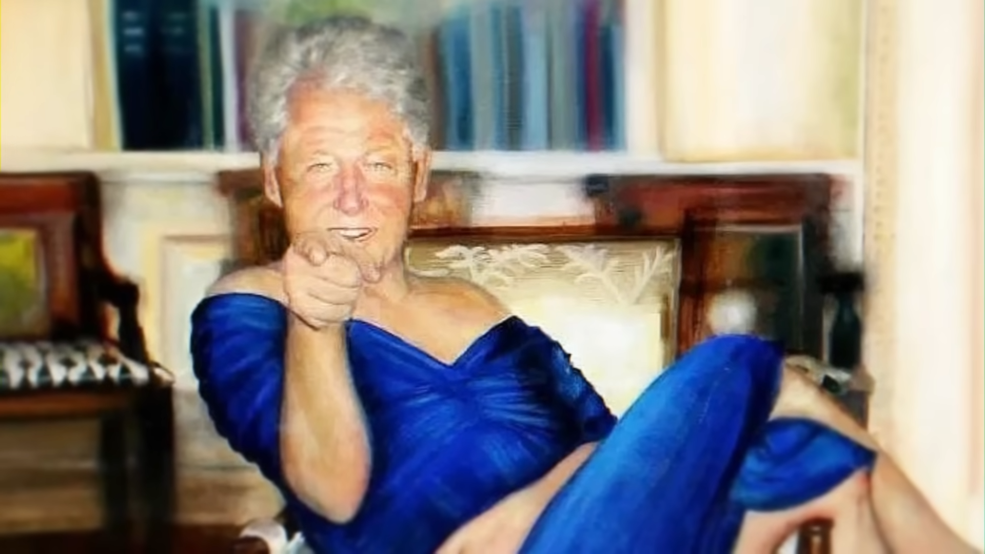 bill clinton painting with blue dress Ava Presley 40054 Dress | Ava Presley Dresses main image 0
