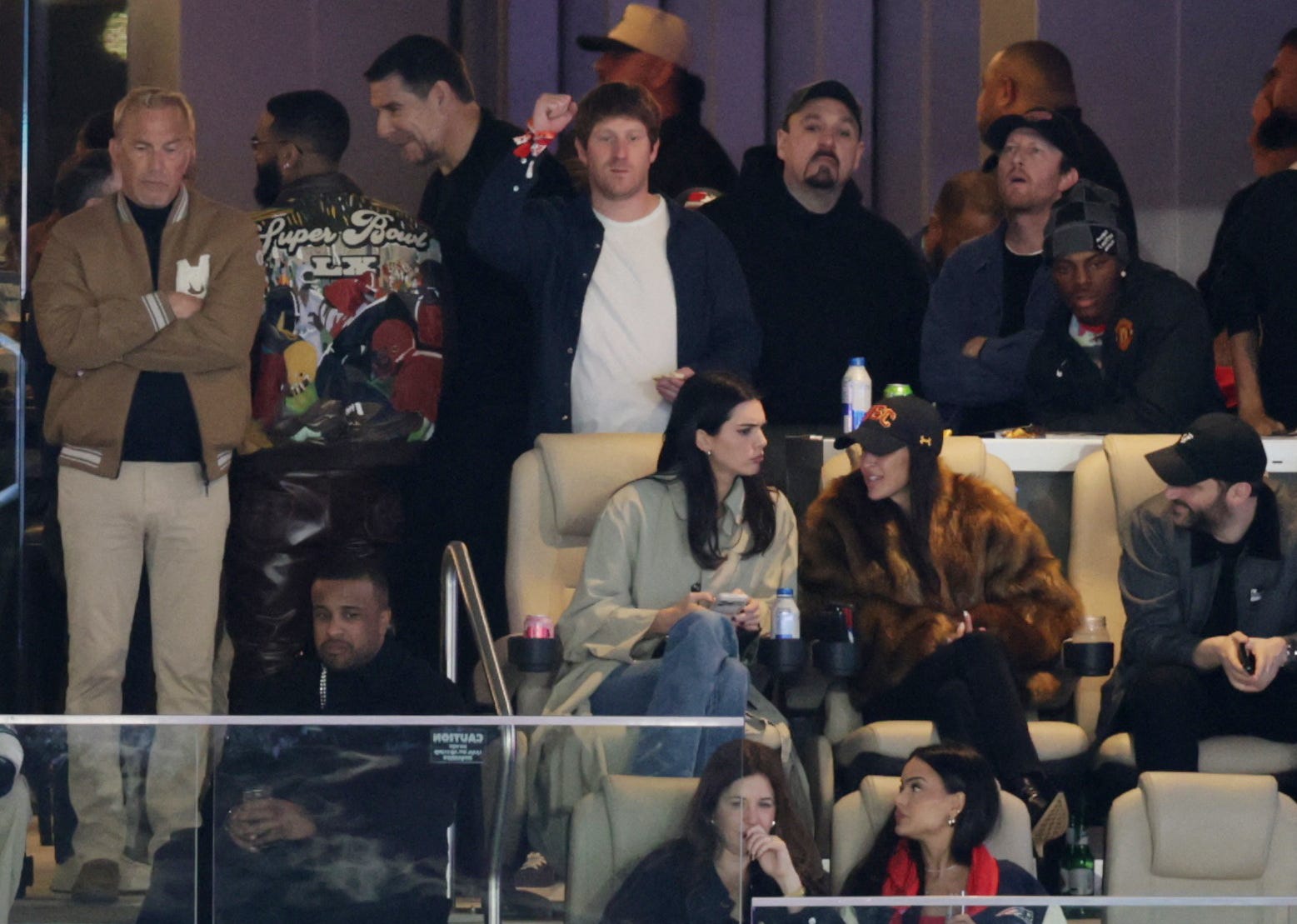 From Adam Sandler to Kendall Jenner, see celebs at the Super Bowl