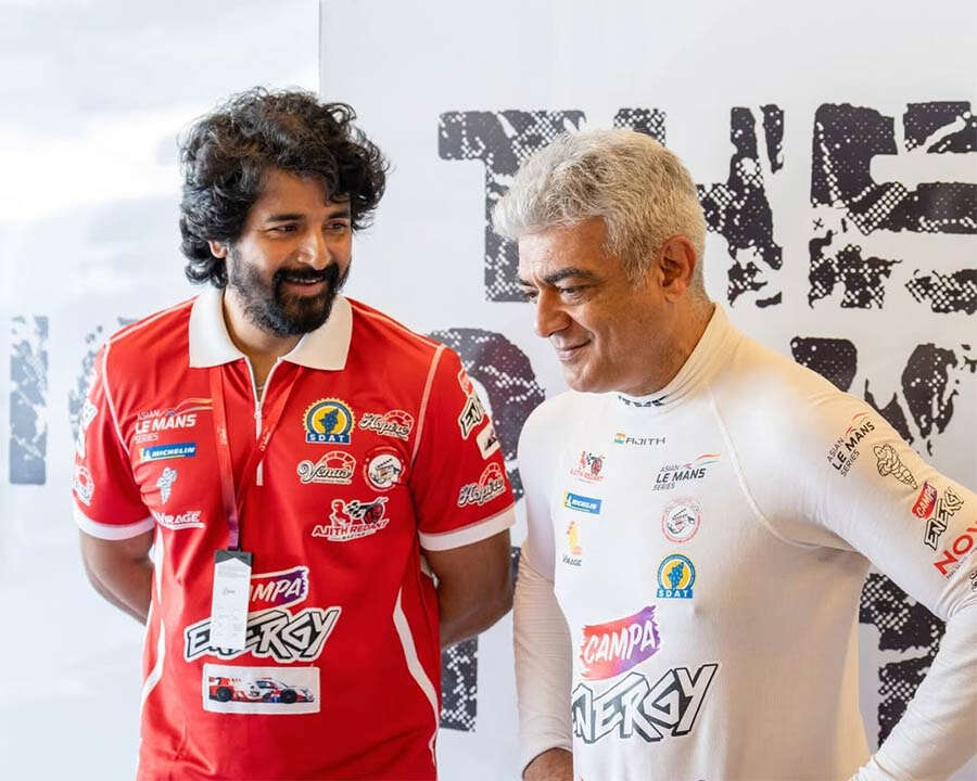 Pics: Ajith Kumar's passion for racing stuns Sivakarthikeyan
