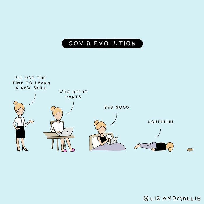 45 work and life struggles illustrated in comic-charts by Liz and Mollie