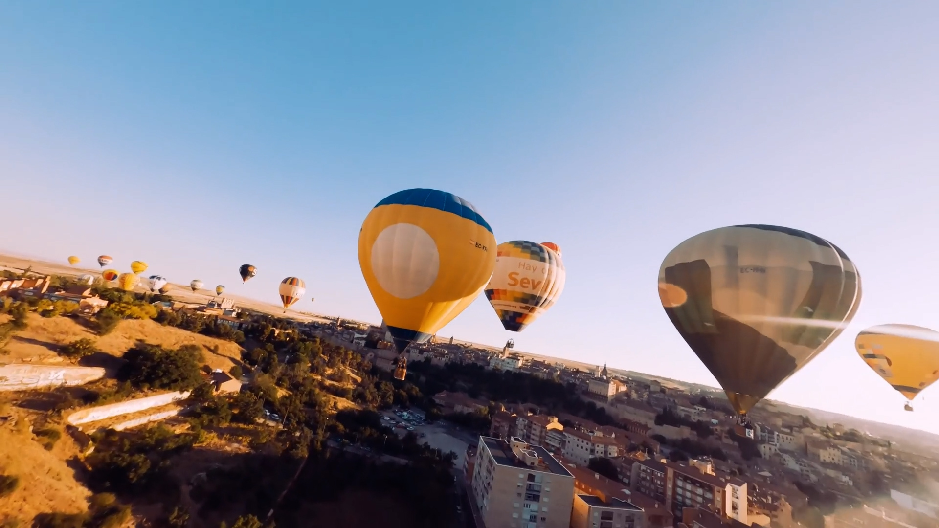 Hot air balloons by first person view drones, part 2